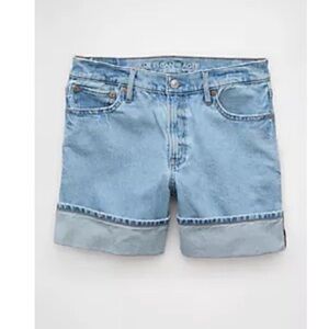 American Eagle Outfitters Strigid Super High-Waisted Relaxed Denim Shorts